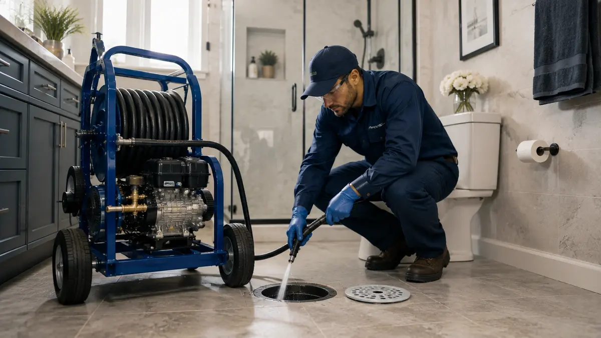 Bathroom Drain Hydro Jetting in Carpinteria