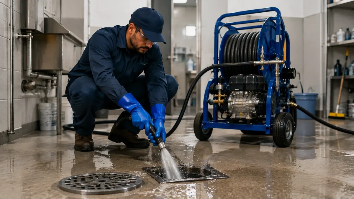 Floor Drain Hydro Jet Cleaning in Carpinteria
