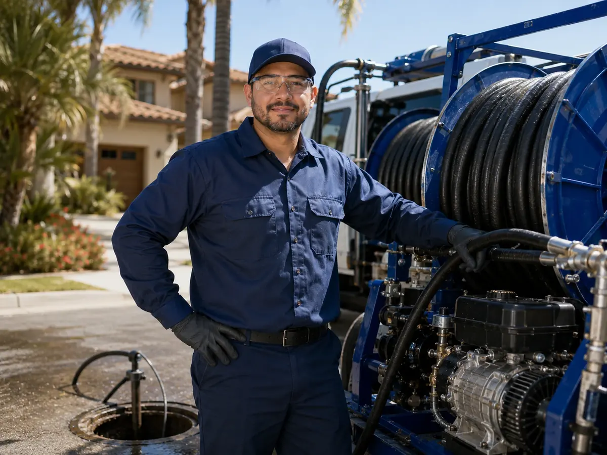 Hydro jet sewer cleaning in Carpinteria