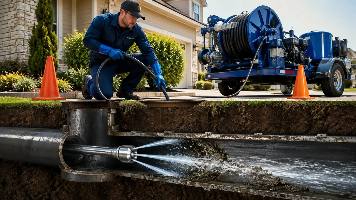 Main Sewer Line Hydro Jet Cleaning in Carpinteria