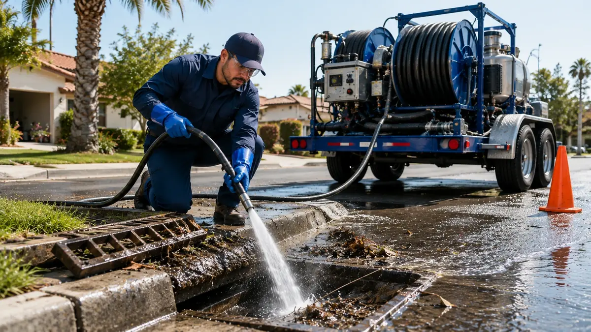 Storm Drain Hydro Jet Cleaning in Carpinteria